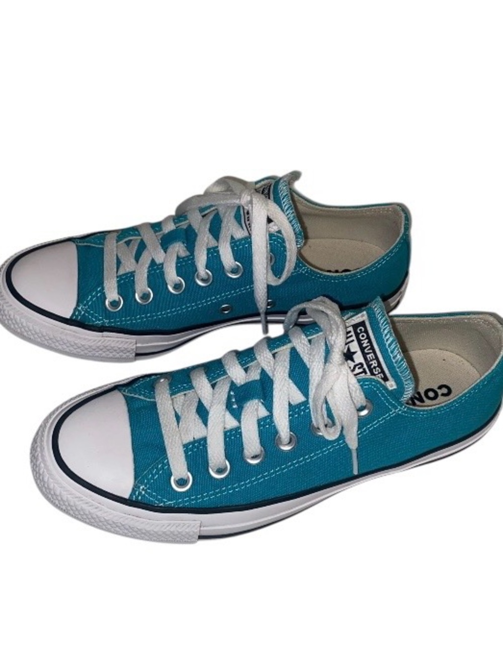 Converse Women’s Teal Low Top Canvas Sneakers . Size 7 Pre owned
